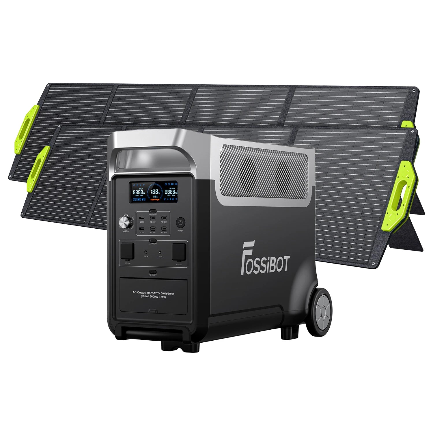FOSSiBOT F3600 Pro 超大容量ポータブル電源+SP200ソーラーパネル 