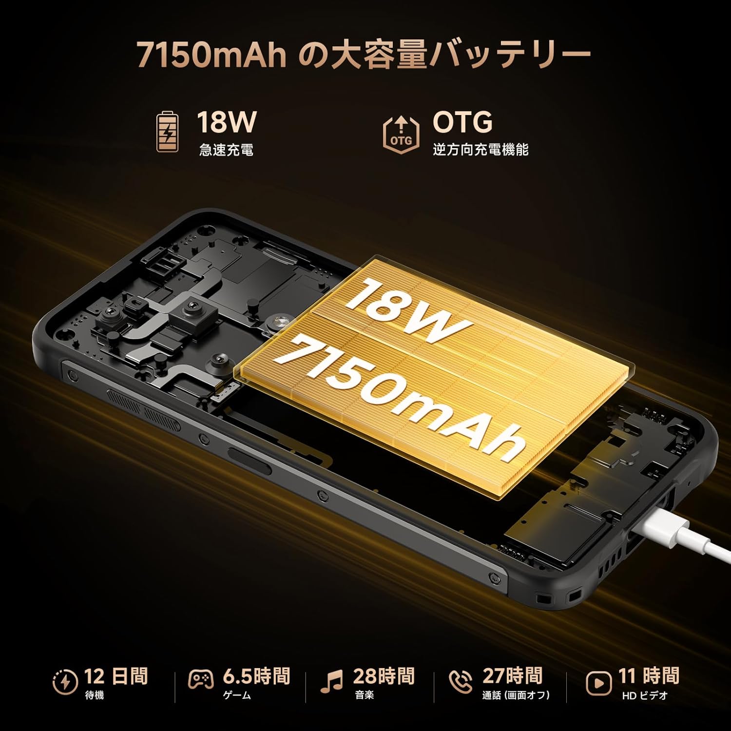 [新品]FOSSiBOT F112 Pro 青色 5G SIMフリー EUプラグ FOSSiBOT F112 Pro 5G スマホ SIMフリー スマートフォン本体